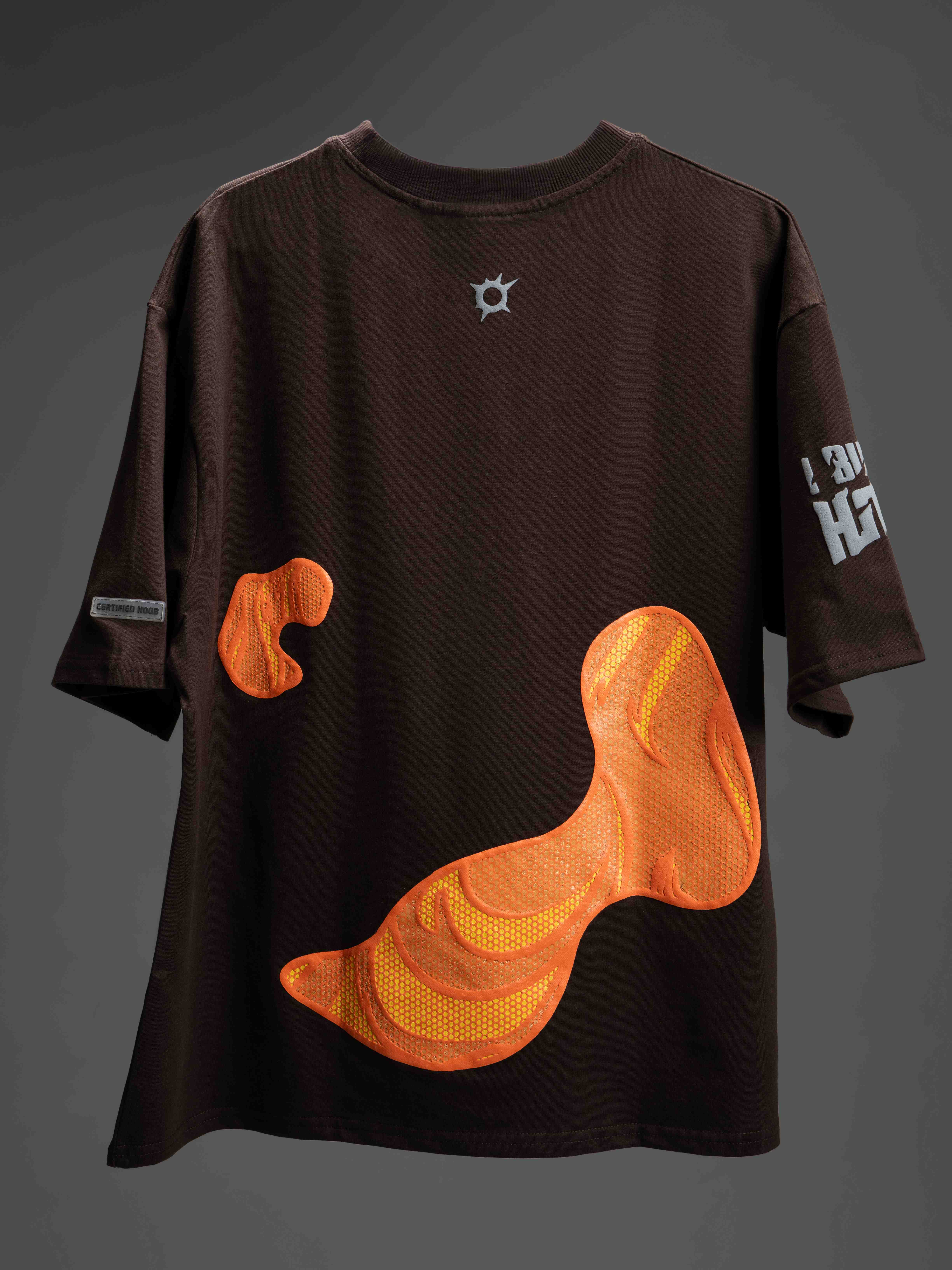 Phoenix T-shirt back-side view hanging in air