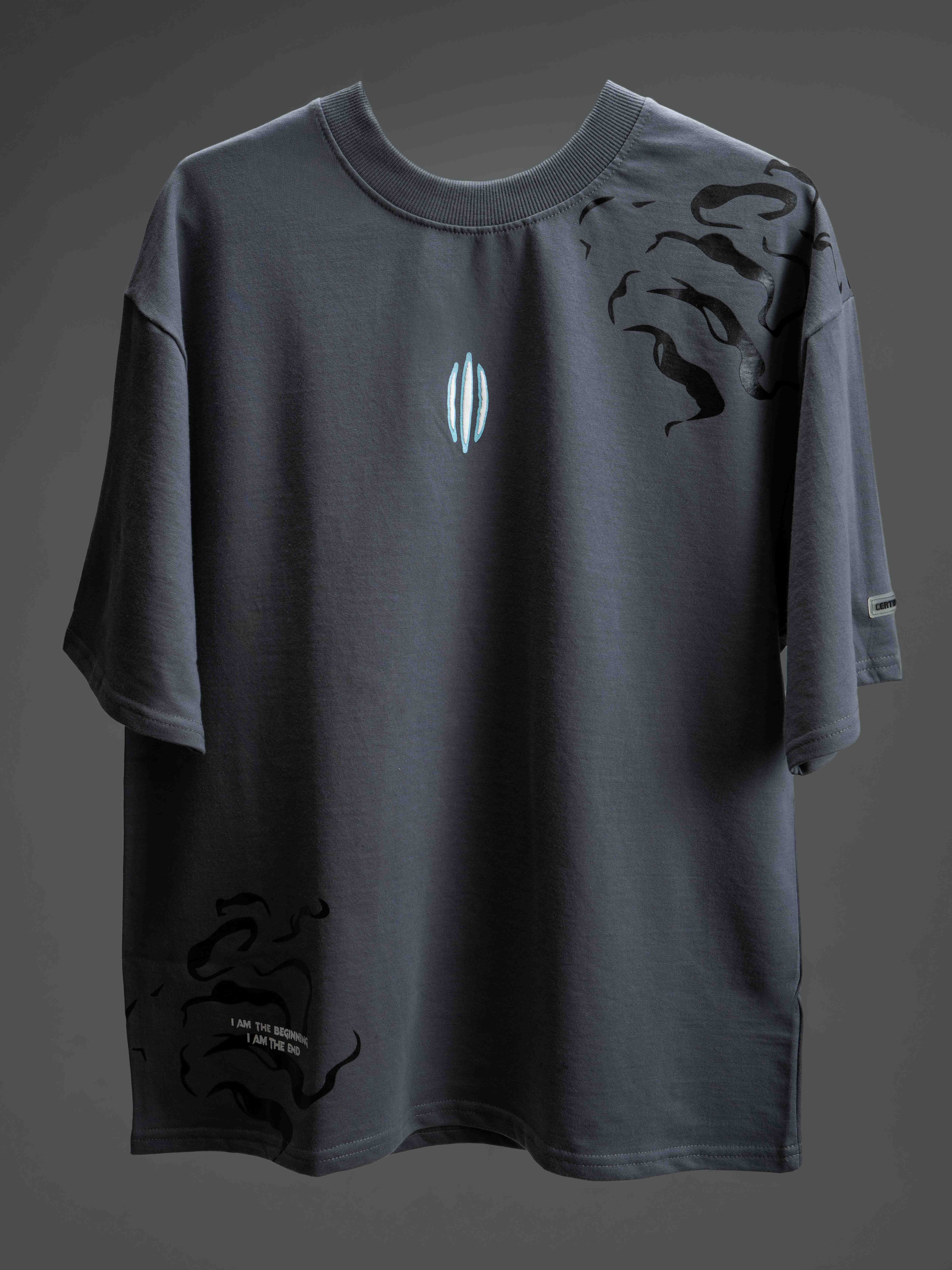 Omen T-shirt hanging in air front-side